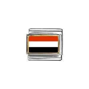 Yemen Flag Italian Charm Bracelet Link
