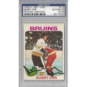  Bobby Orr Autographed 1975 O Pee Chee Card PSA/DNA Sports 