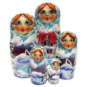  GreatRussianGifts Old Church nesting doll (5 pc) Toys 