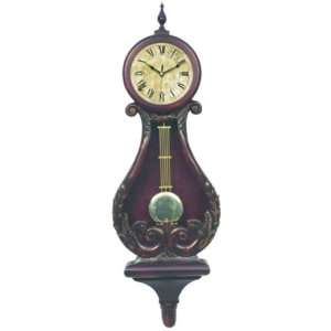 Antique Banjo shaped pendulum musical wooden clock[1139 