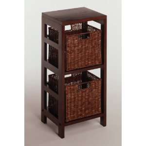    Espresso 3 Piece Storage Shelf with Baskets