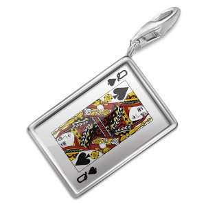 FotoCharms Queen of Spades   Queen / card game   Charm with Lobster 