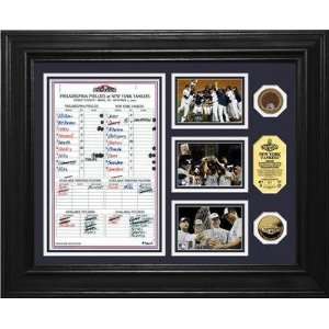 New York Yankees 2009 World Series Champs Line Up Card 24KT Gold Coin 