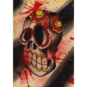  Dia Skull by Rone Tattoo Art Canvas Giclee Print