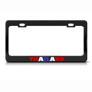  Thailand Flag Country Metal license plate frame Tag Holder 