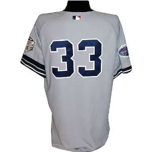  Brian Bruney #33 2008 Yankees Game Issued Road Grey Jersey 