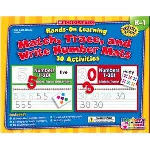   Hands On Learning Match, Trace and Write Numbers Mats Toys & Games