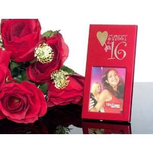    Sweet Sixteen Red Metal Picture Frames