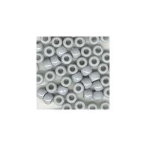  Gray Opaque Plastic Pony Beads 6x9mm, Super Value Pack 