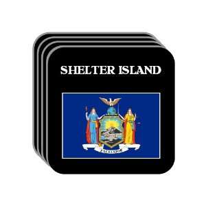 US State Flag   SHELTER ISLAND, New York (NY) Set of 4 Mini Mousepad 