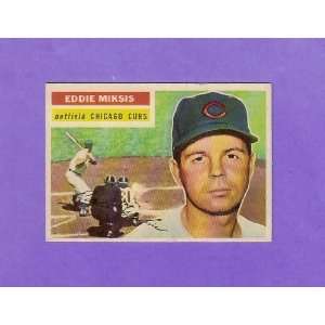 Eddie Miksis 1956 Topps Baseball (Near Mint and Clean) (Chicago Cubs 