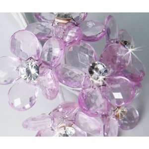 Lilac Cyrtal Flower Bouquet Jewelry 