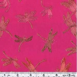   Fabric Dragonflies Azalea Pink By The Yard Arts, Crafts & Sewing