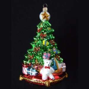  Christmas Tree with Train   Polonaise Tree   Glass 