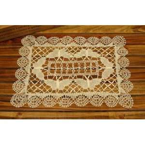  Unique Hand Bobbin Lace butterfly Tray Cloth/placemat off 
