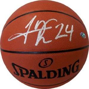  Tyrus Thomas Autographed Basketball   Leather Sports 