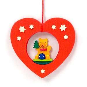  Heart with Teddybear Hanging Ornament