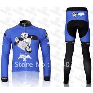  2011 kung fu panda blue cycling long sleeve jersey and 
