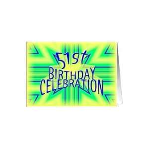    51st Birthday Party Invitation Bright Star Card Toys & Games