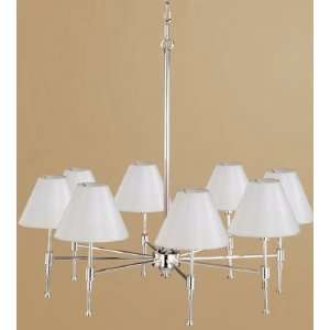 Ashley Lighting   State Street Collection Shiny Silver Finish 8 Light 
