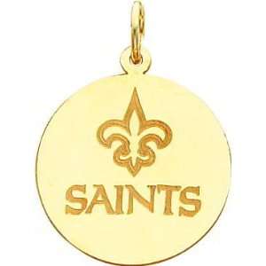    14K Gold NFL New Orleans Saints Logo Charm