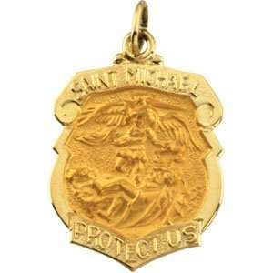  St. Michael Patron Saint of Policemen 14kt Gold Medal 