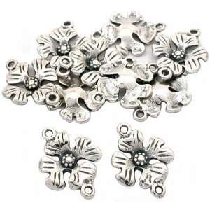  Sterling Silver Flower Links Beading Jewelry Part 17mm 