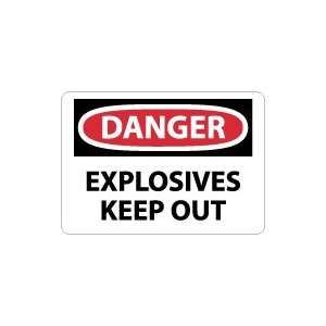    OSHA DANGER Explosives Keep Out Safety Sign