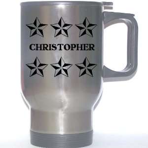  Personal Name Gift   CHRISTOPHER Stainless Steel Mug 