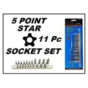  11 Piece 5 Point Star Socket Set