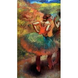  Oil Painting Dancer Sun Edgar Degas Hand Painted Art 