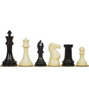   Plastic Chess Set in Black & Ivory   4.125 King Toys & Games