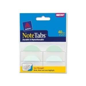  Avery NoteTabs Round Edge File Tab   Pastel Blue Green 