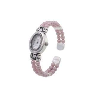    Geneva Platinum Pink Faux Pearl Bangle Fashion Watch  Jewelry