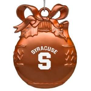   Syracuse University   Pewter Christmas Tree Ornament   Orange Sports