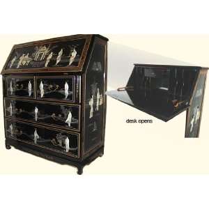  42 inches high. Oriental Desk with pull down writing 
