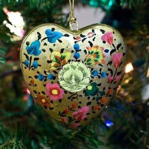  3 Hearts Ornaments, Christmas Tree Ornaments, Hand Painted 