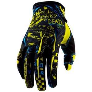   MX/Off Road/Dirt Bike Motorcycle Gloves   Color Yellow/Cyan, Size 9