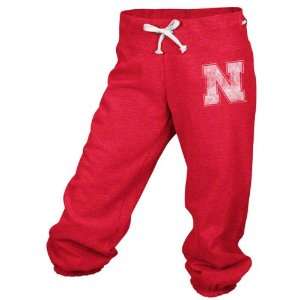 Nebraska Cornhuskers adidas Red Womens Big Better Logo Cropped Capri 