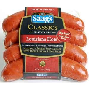 Saags Louisiana Hots Hot Links 12 Oz Pkg  Grocery 