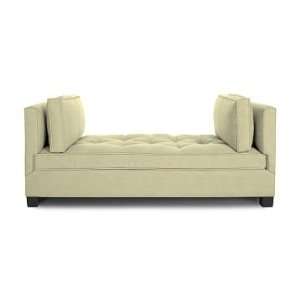 Williams Sonoma Home Wilshire Settee, Tuscan Leather, Vellum, Down 