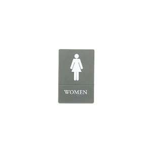 Quartet ADA Approved Womens Restroom Sign, Tactile Graphics, Molded 