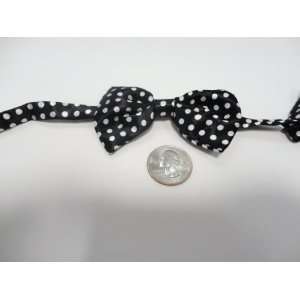  Dog Bow Tie Small Size (Black with Polka Dots) Kitchen 