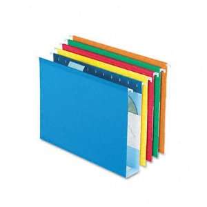  Hanging Box Bottom Folder with InfoPocket, Assorted Colors 