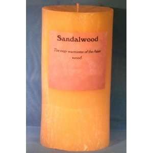  Sandalwood Scented 3x6 Palm Wax Pillar Candle