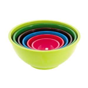   Time Colorful Melamine Nesting Bowls, Set of 6