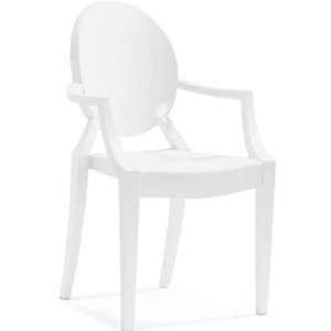  Zuo 106102 Anime Acrylic Dining Chair in White   Set of 2 