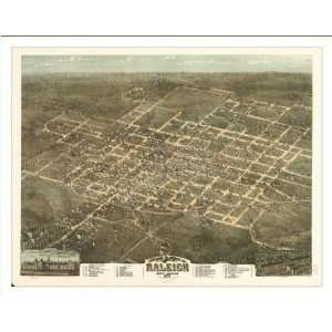  Historic Raleigh, North Carolina, c. 1872 (L) Panoramic 
