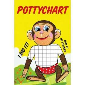  Monkey Potty Chart 2010 12 x 18 Poster