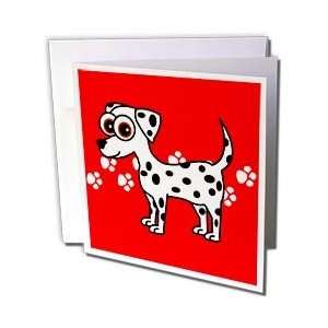 Janna Salak Designs Dogs   Dalmatian and Paw prints   Greeting Cards 